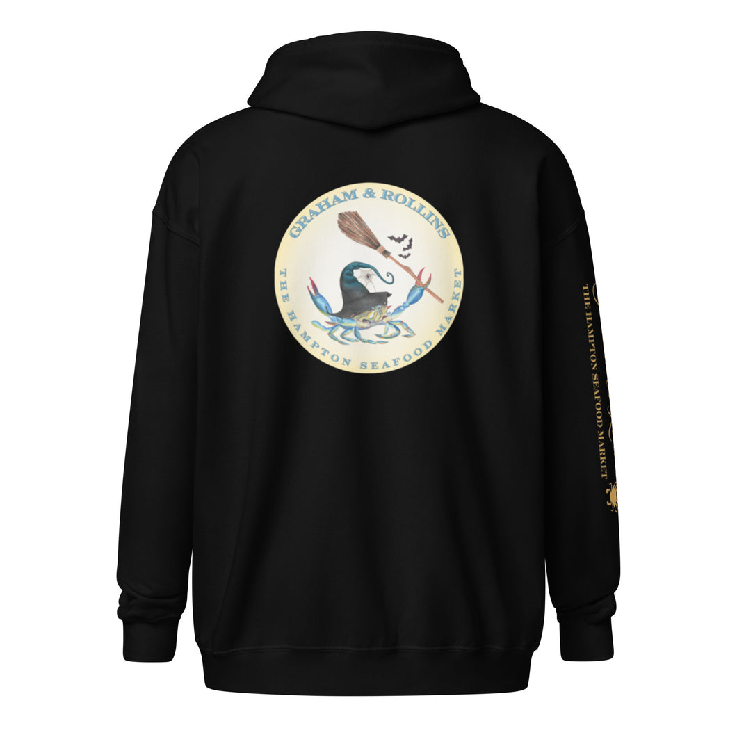 Unisex Halloween Logo zip hoodie